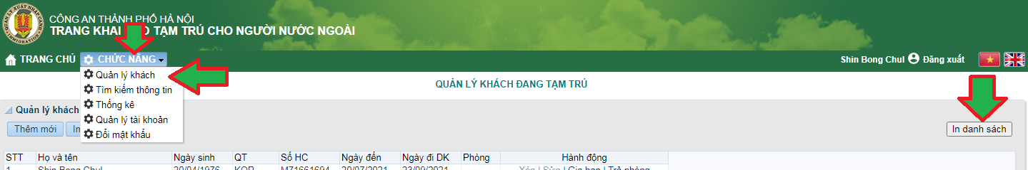 khai báo tạm trú online cho người nước ngoài